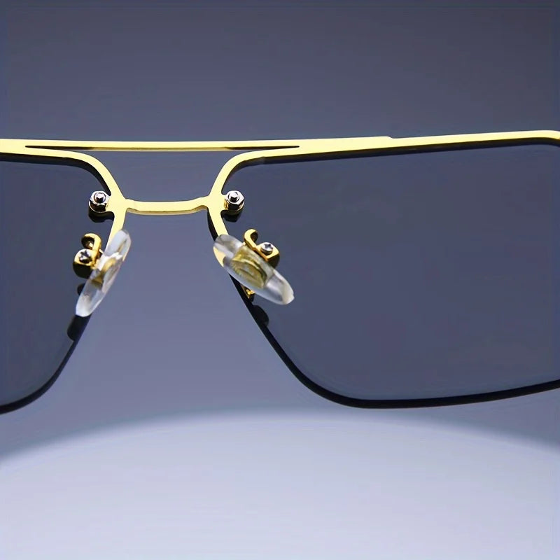 Classic Small Square Rimless Sunglasses Unisex Sunglasses