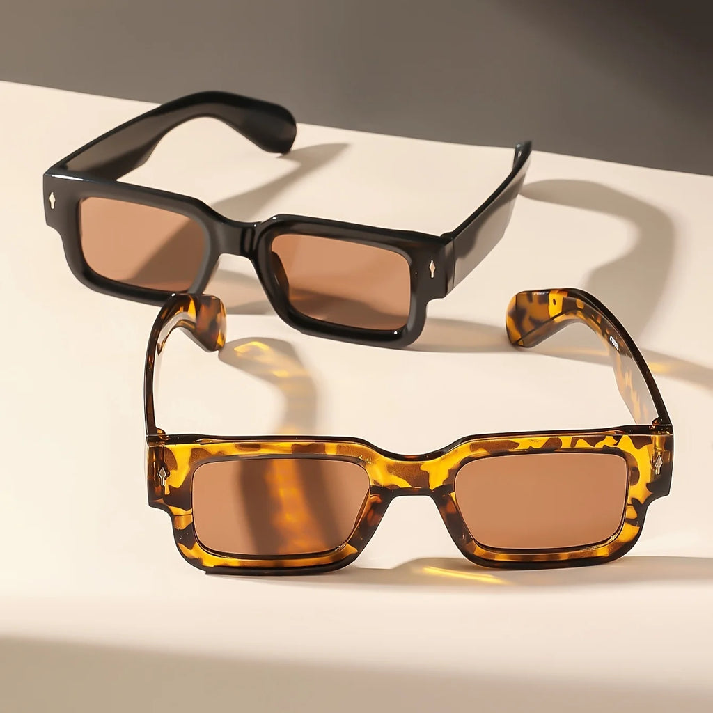 Retro Square Sunglasses Classic Plastic Frame Sunglasses