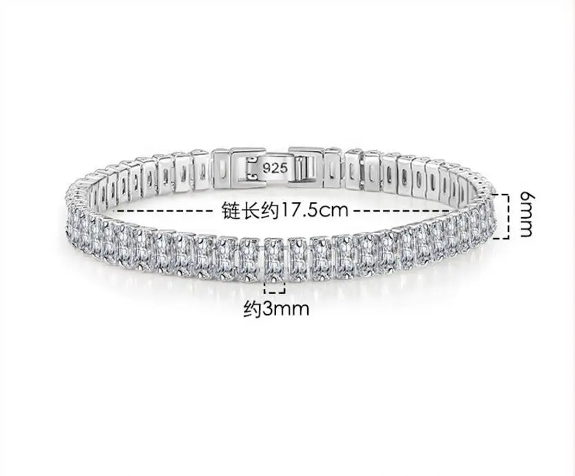 3MM VVS Moissanite Tennis Solid S925 Bracelet