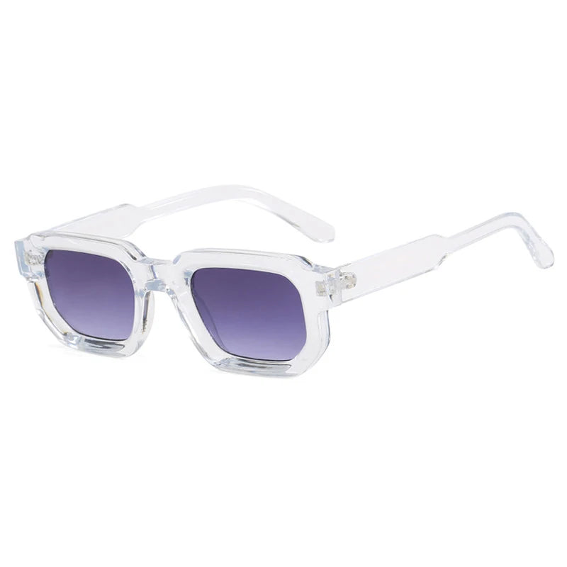 Vintage Rectangle Frame Retro Luxury Brand Design Sunglasses