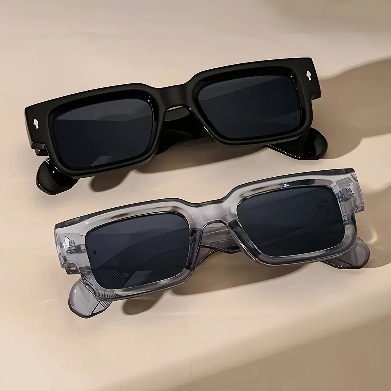 Retro Square Sunglasses Classic Plastic Frame Sunglasses