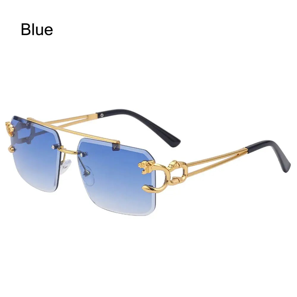 Rimless Square Luxury Designer Retro Sunglasses