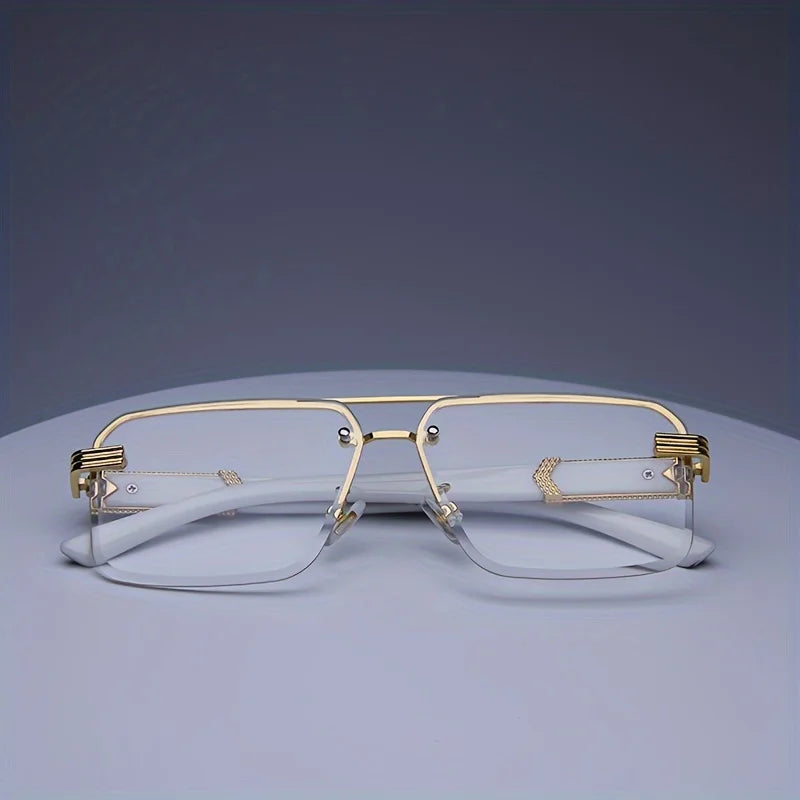 Classic Small Square Rimless Sunglasses Unisex Sunglasses