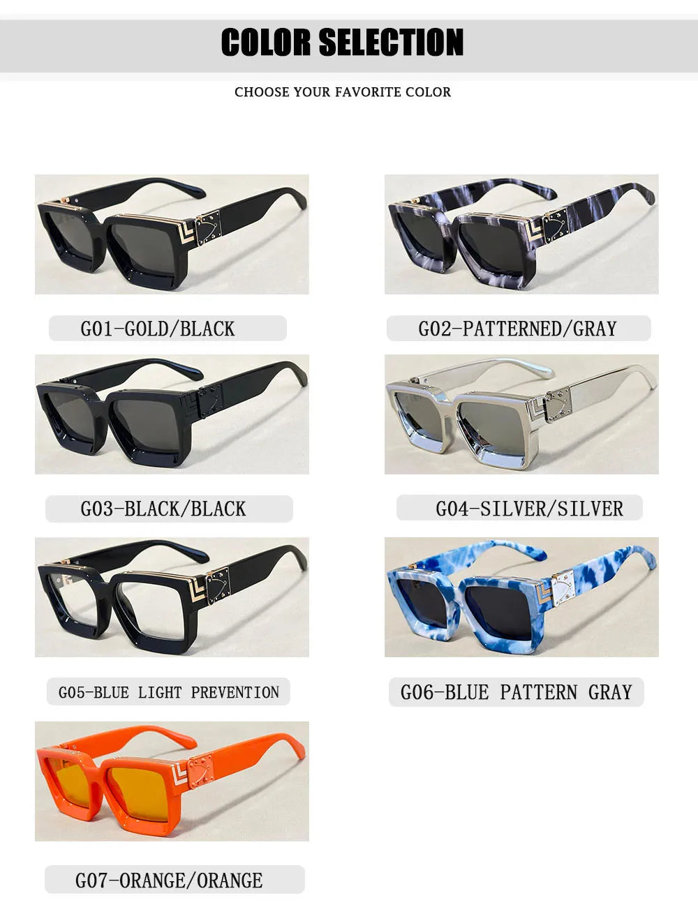 Square Sunglass Vintage Sunglasses Silver Retro Fashion Men Women Glasses