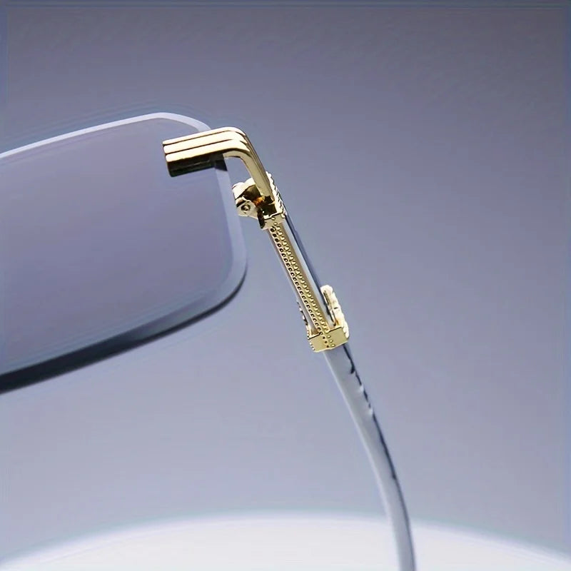 Classic Small Square Rimless Sunglasses Unisex Sunglasses