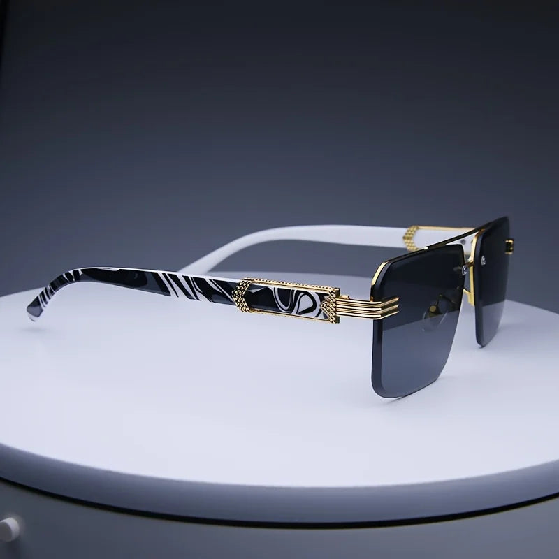 Classic Small Square Rimless Sunglasses Unisex Sunglasses