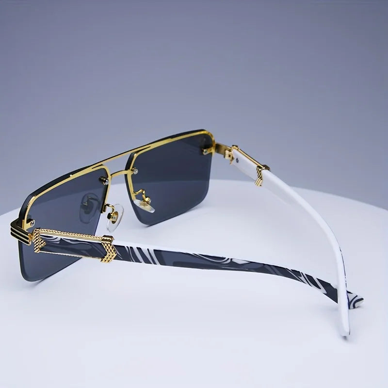 Classic Small Square Rimless Sunglasses Unisex Sunglasses