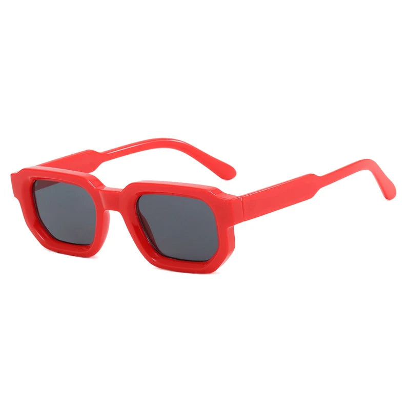 Vintage Rectangle Frame Retro Luxury Brand Design Sunglasses