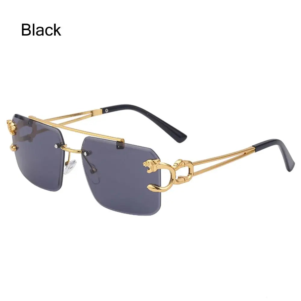 Rimless Square Luxury Designer Retro Sunglasses