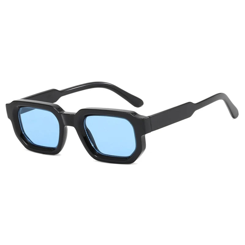Vintage Rectangle Frame Retro Luxury Brand Design Sunglasses