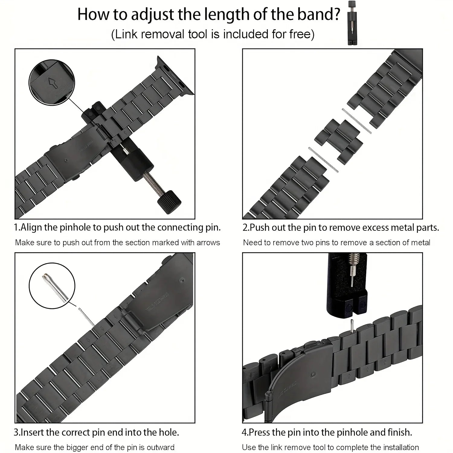 Watch Strap & Watch Case For Apple Watch Metal Band