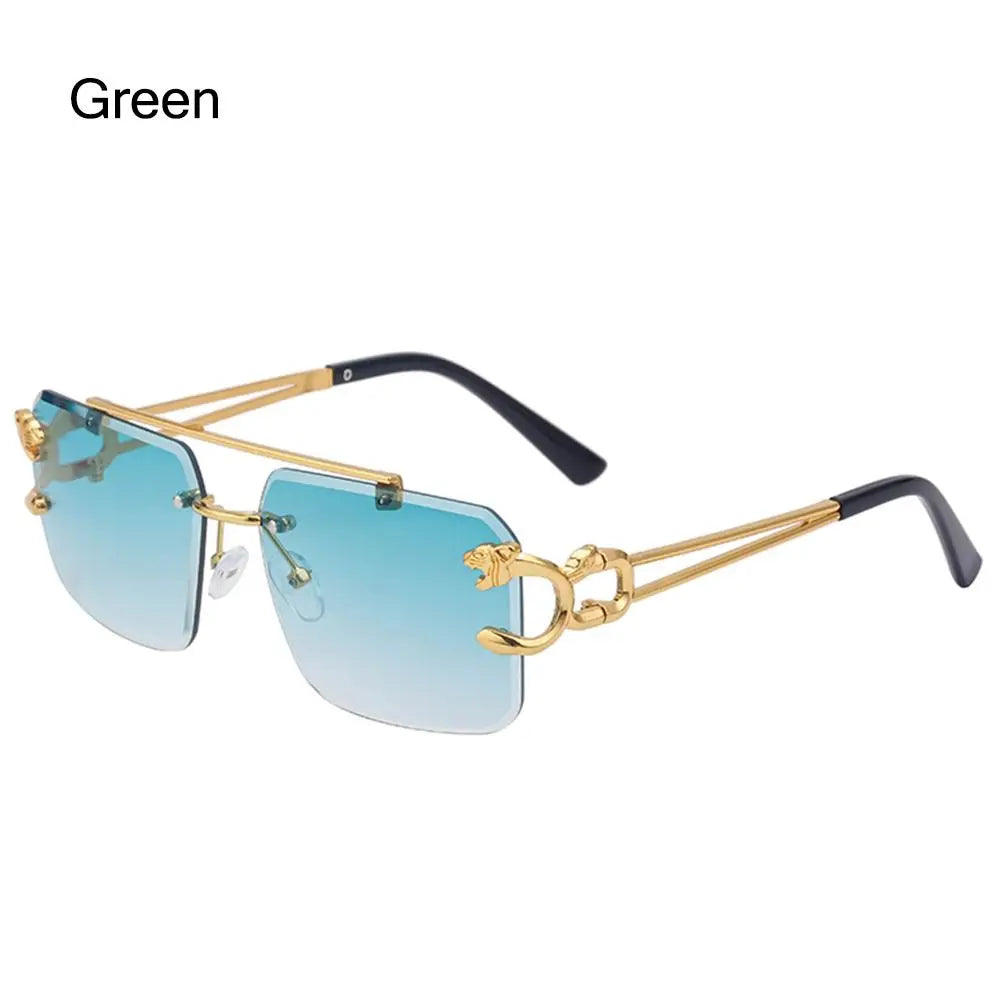 Rimless Square Luxury Designer Retro Sunglasses