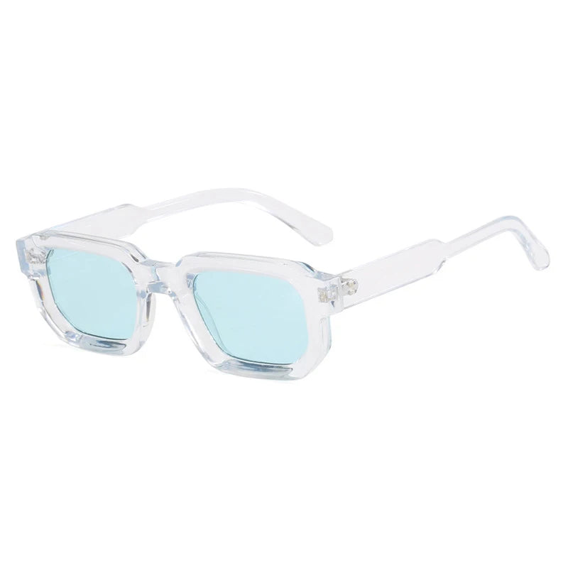 Vintage Rectangle Frame Retro Luxury Brand Design Sunglasses