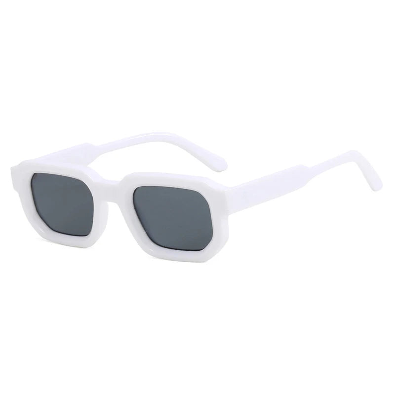 Vintage Rectangle Frame Retro Luxury Brand Design Sunglasses