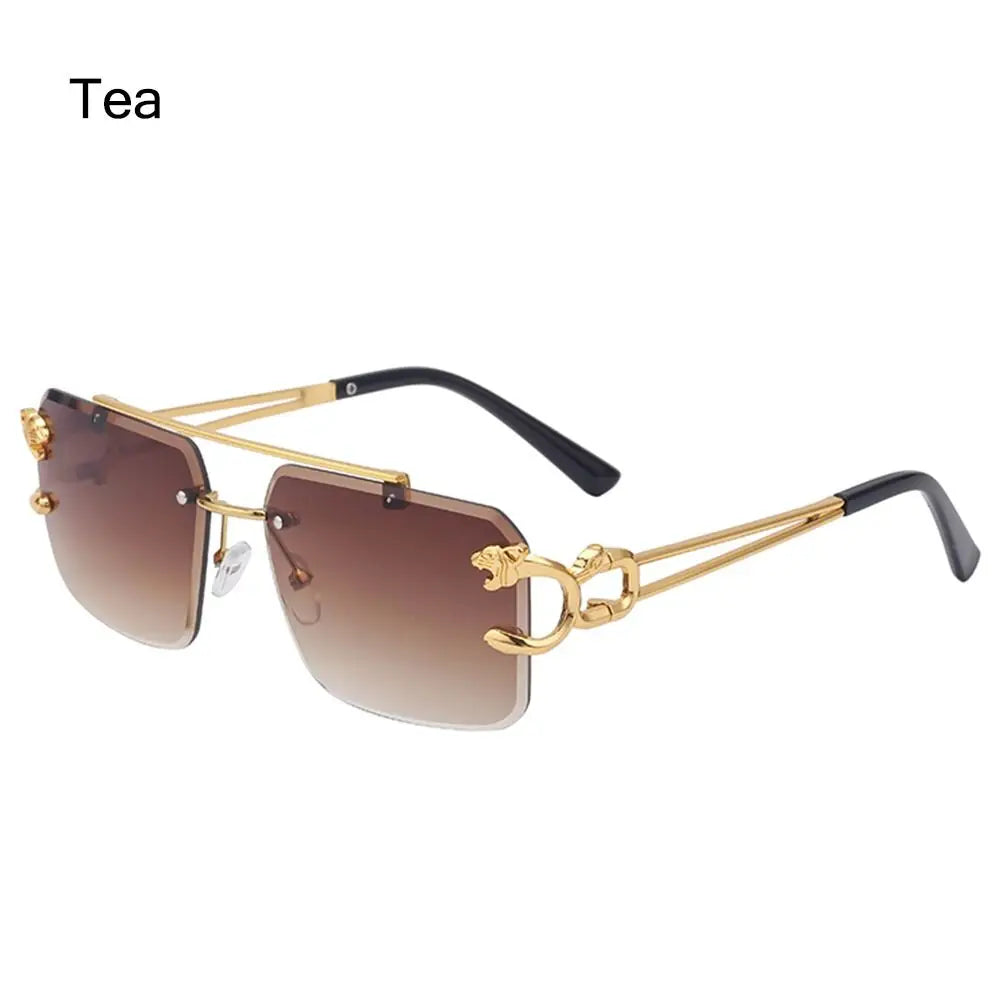 Rimless Square Luxury Designer Retro Sunglasses