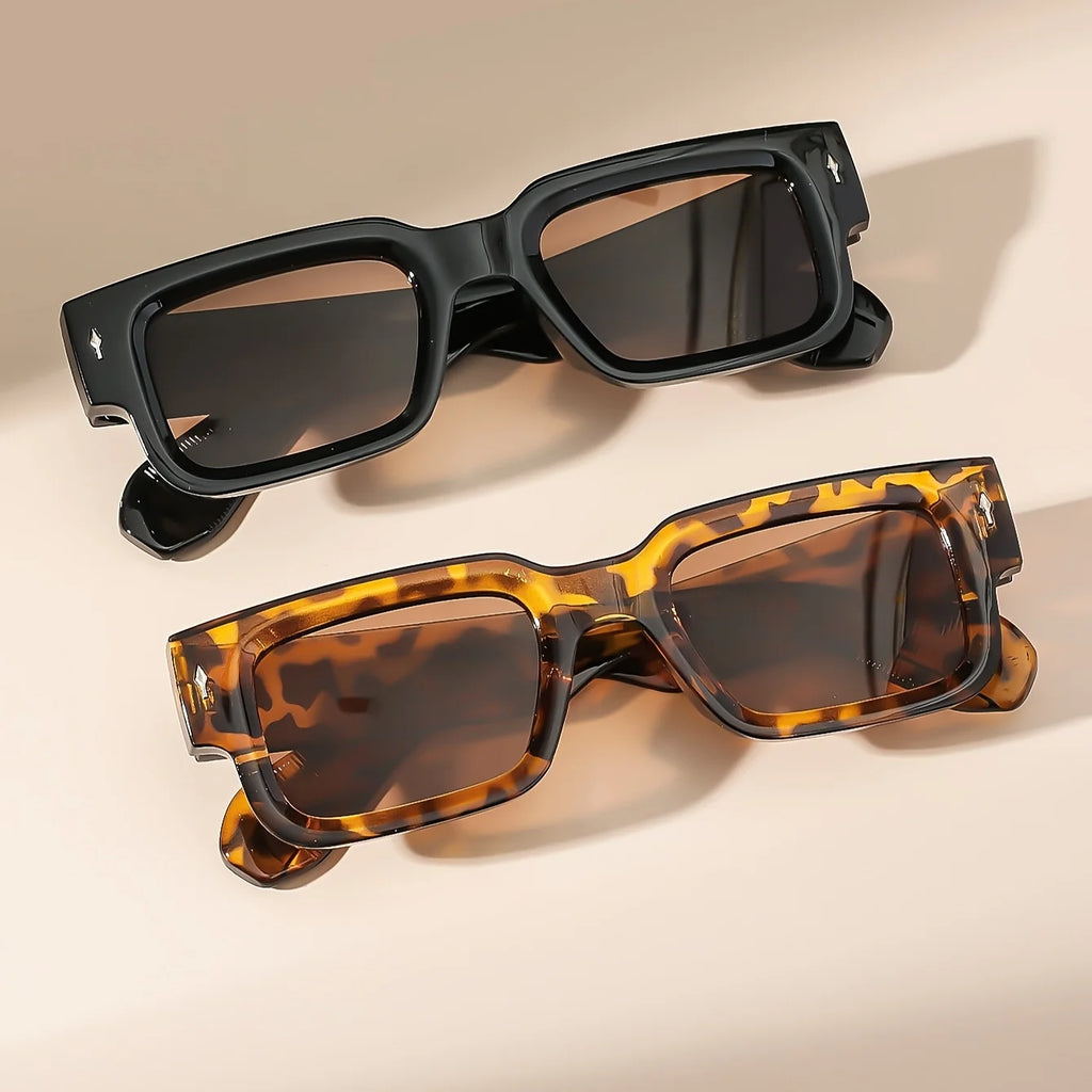 Retro Square Sunglasses Classic Plastic Frame Sunglasses