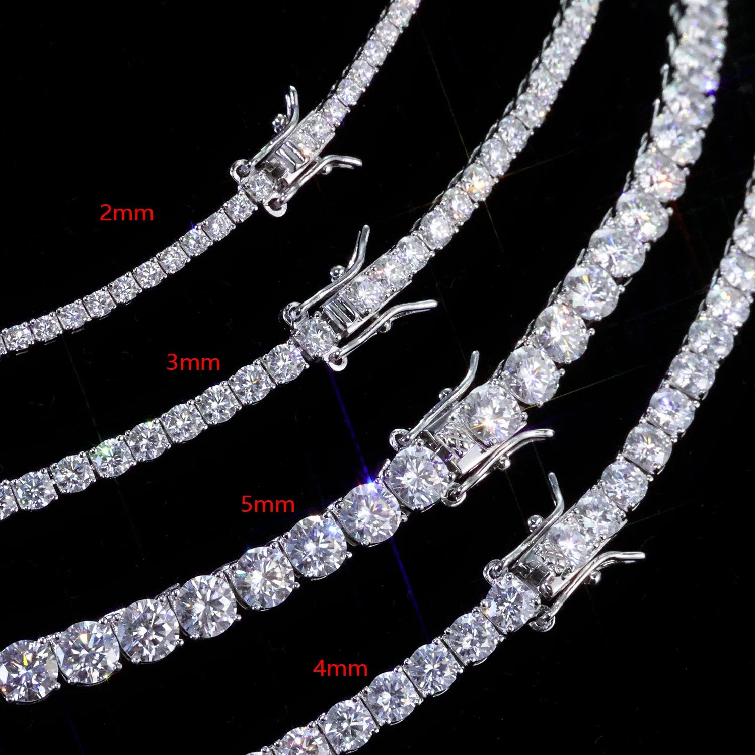 925 VVS Moissanite Star Chain Iced Out Tennis Cross Bracelet Sterling Silver with GRA Certification