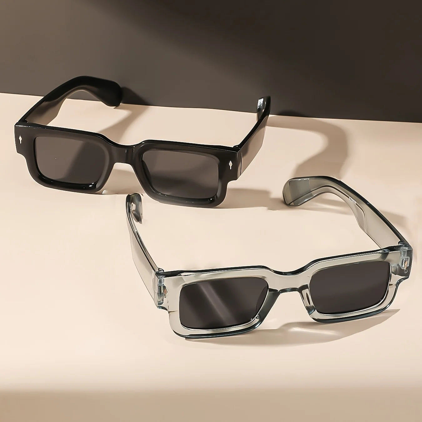 Retro Square Sunglasses Classic Plastic Frame Sunglasses