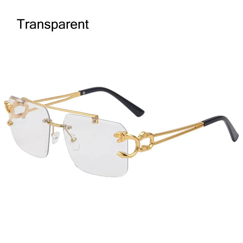 Rimless Square Luxury Designer Retro Sunglasses