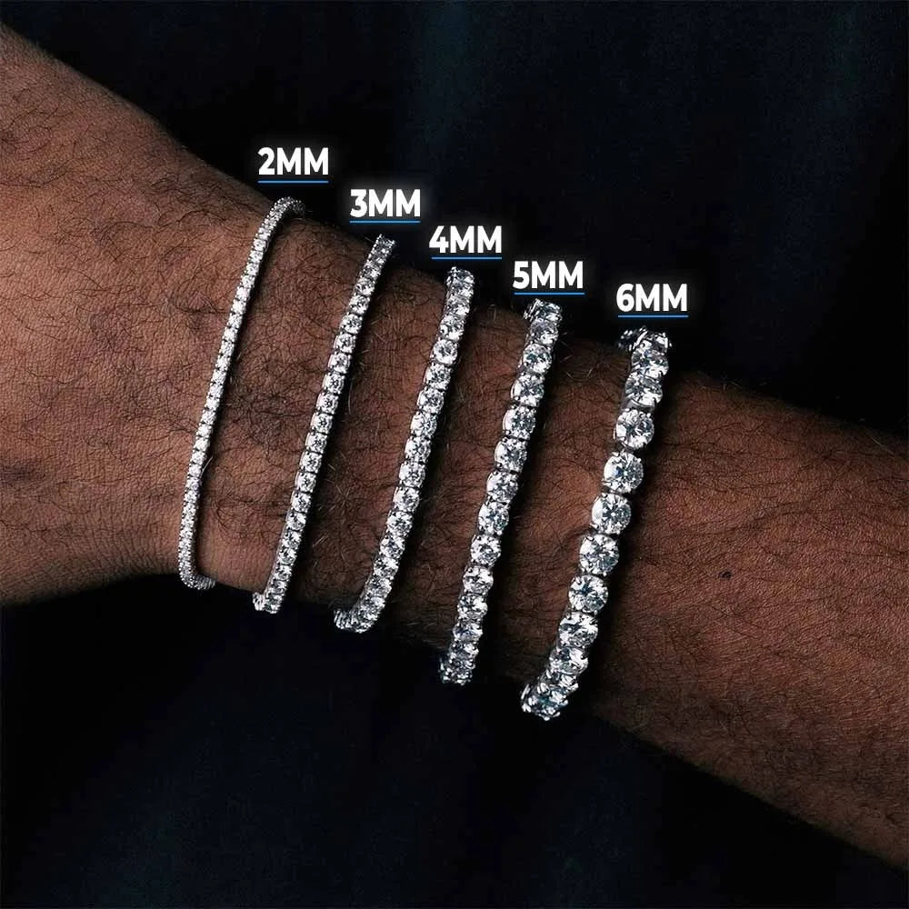 925 VVS Moissanite Star Chain Iced Out Tennis Cross Bracelet Sterling Silver with GRA Certification