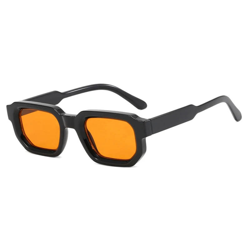 Vintage Rectangle Frame Retro Luxury Brand Design Sunglasses