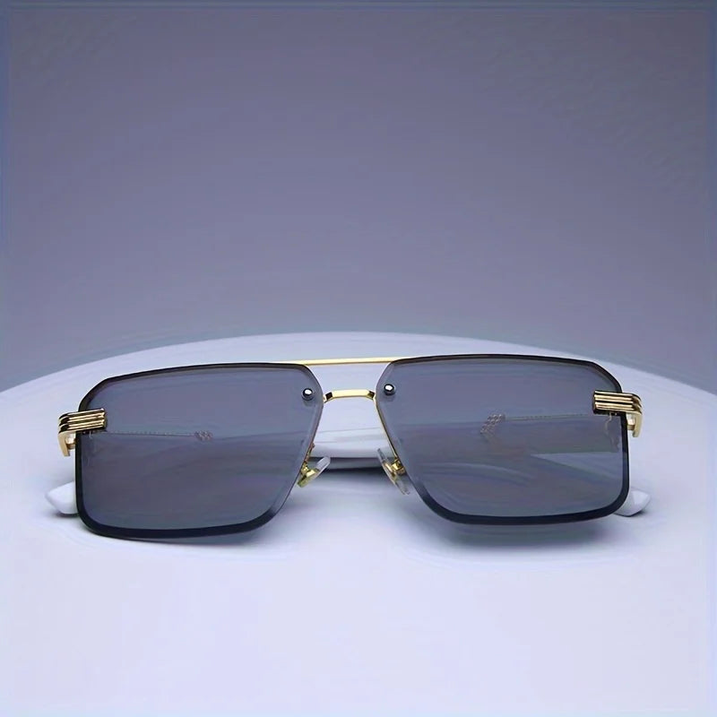 Classic Small Square Rimless Sunglasses Unisex Sunglasses