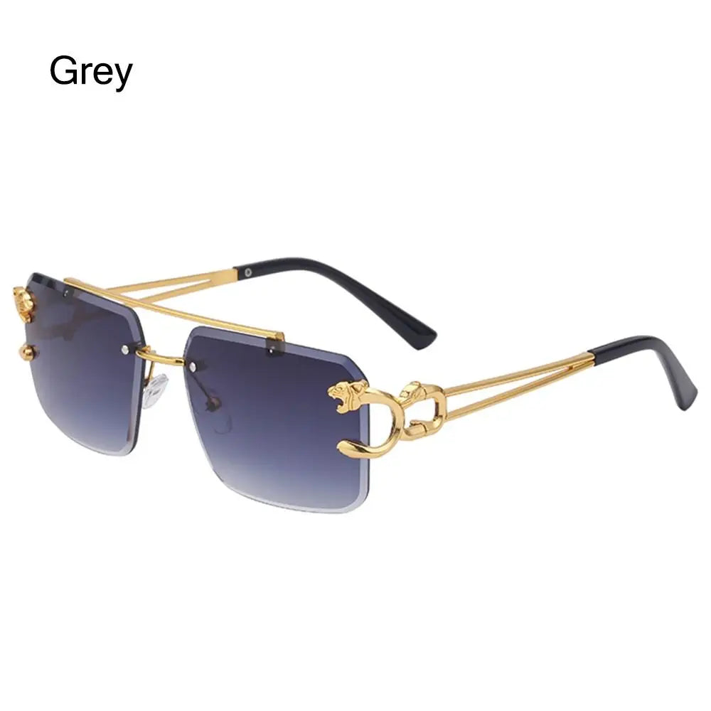 Rimless Square Luxury Designer Retro Sunglasses
