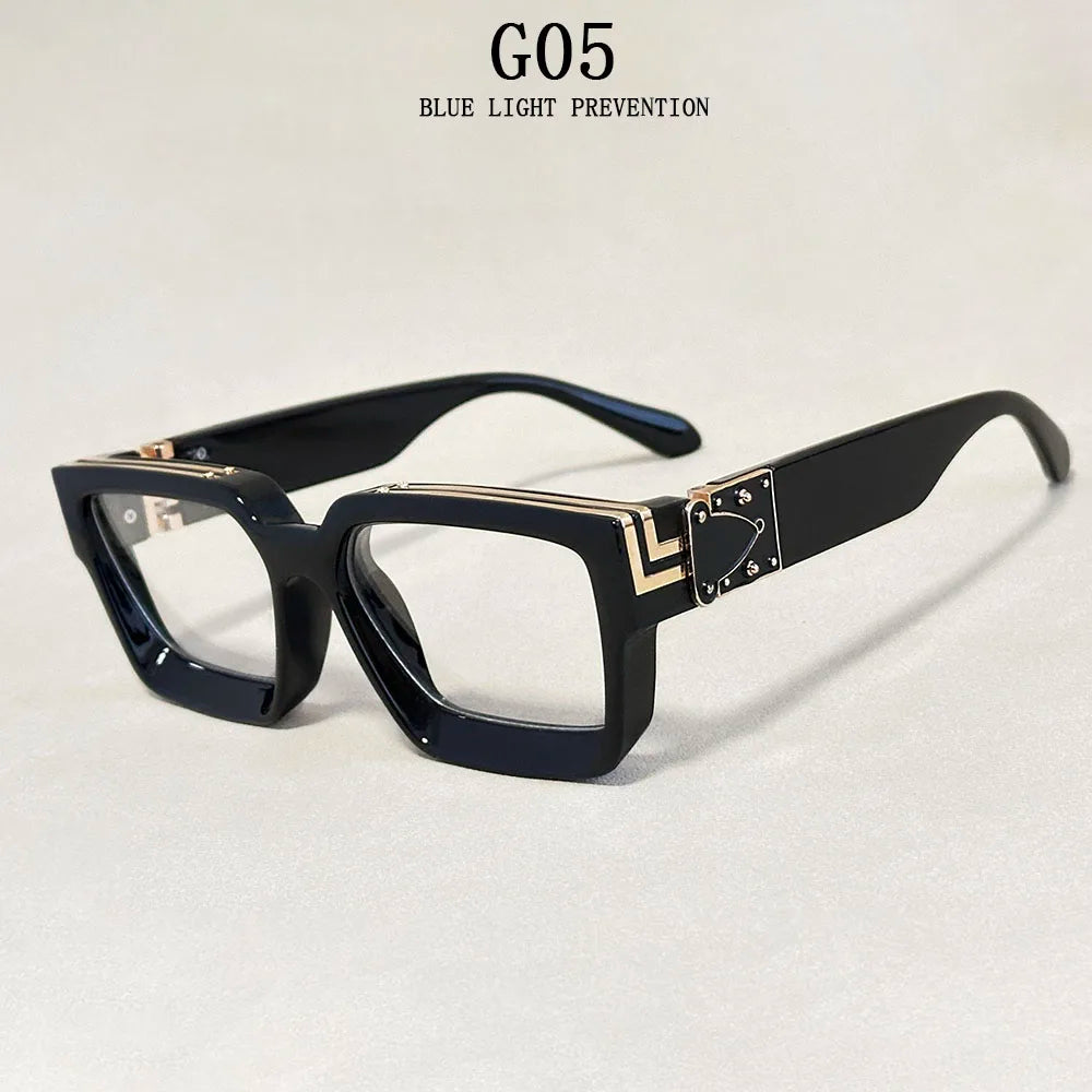 Square Sunglass Vintage Sunglasses Silver Retro Fashion Men Women Glasses