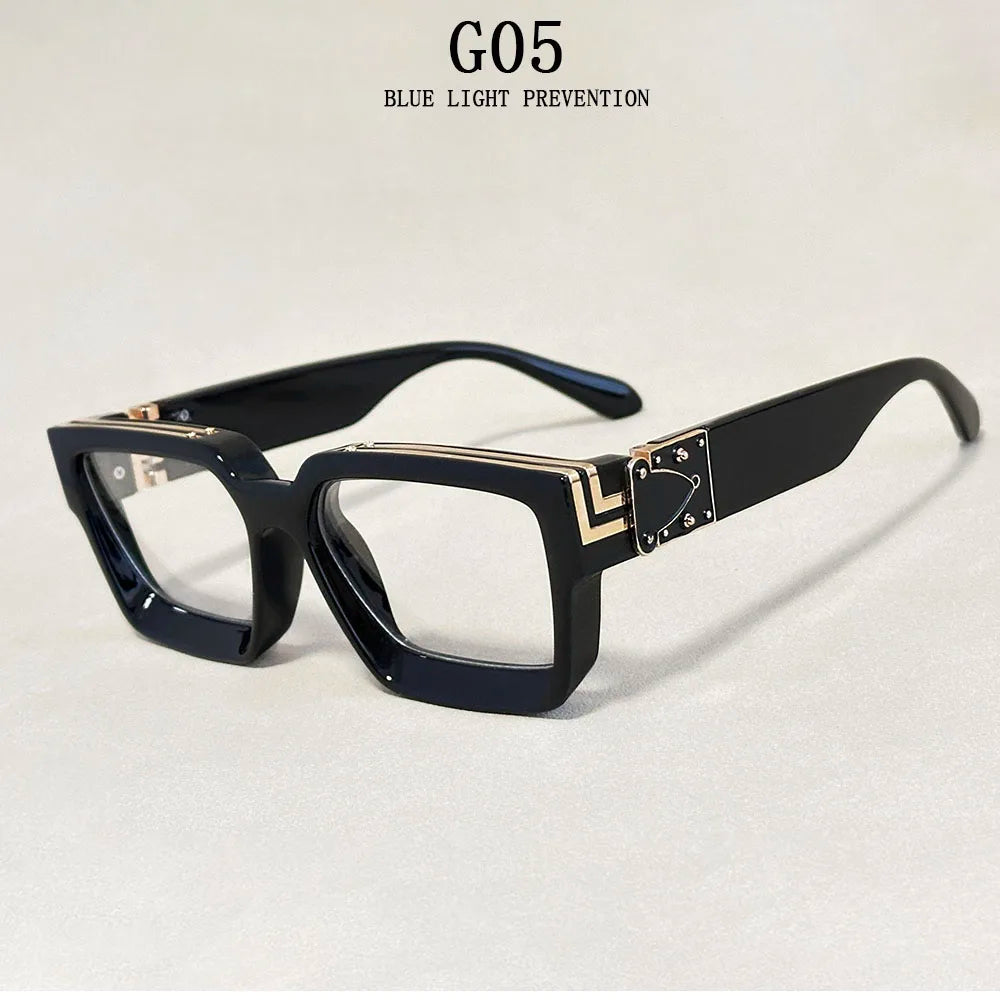 Square Sunglass Vintage Sunglasses Silver Retro Fashion Men Women Glasses