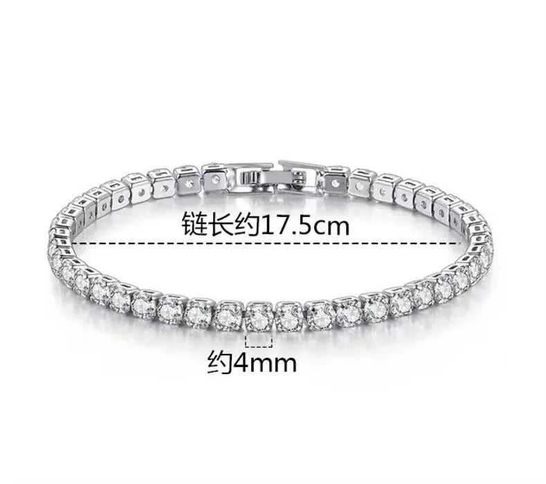3MM VVS Moissanite Tennis Solid S925 Bracelet